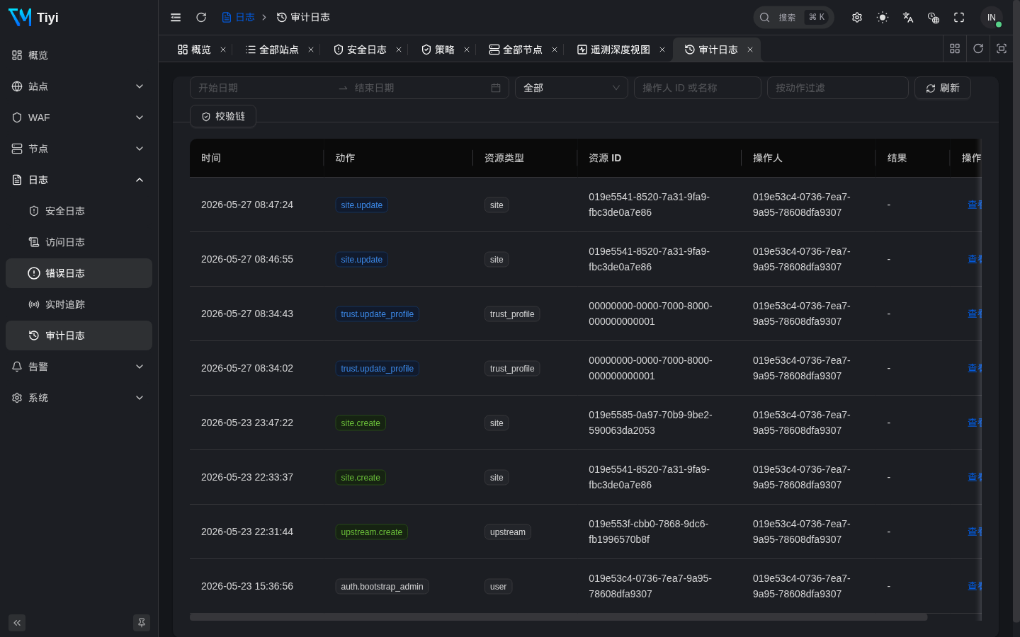 审计日志：哈希链上的变更记录
